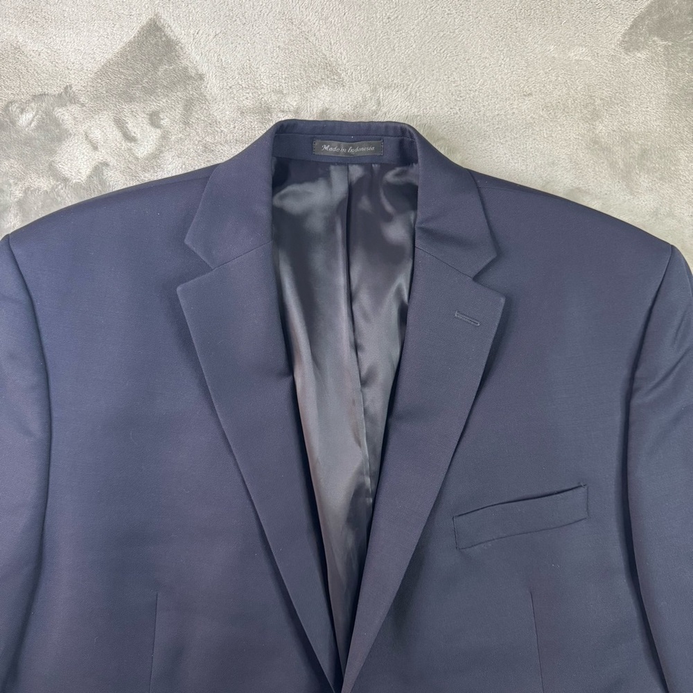 VTG Lauren Ralph Lauren Navy Gold 2-button Wool Blazer Sport Jacket 46L
